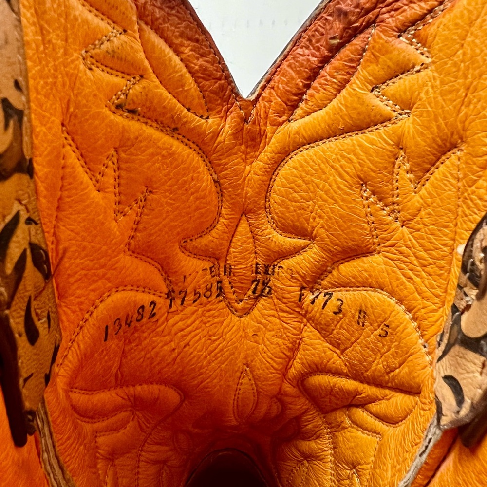 Frye Lilly Lizard/Tooled leather/Boho Western Boots - Picture 10 of 14